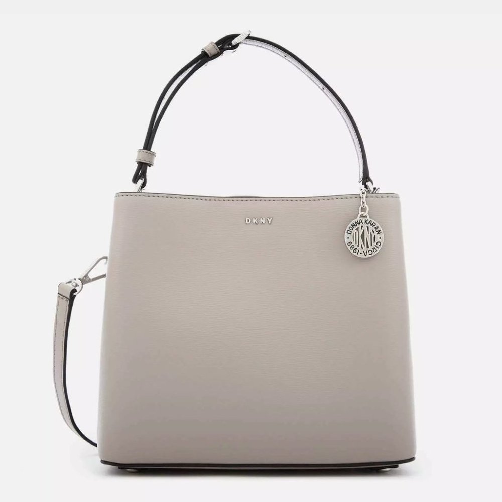 DKNY Womens Bryant Leather Organizational Bucket H